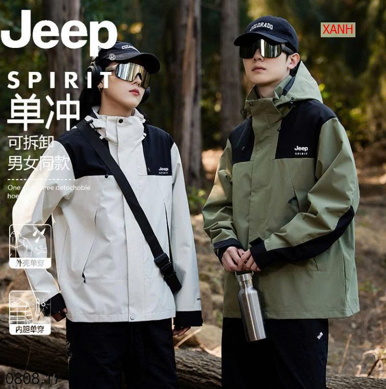 26HA0808.17 - ÁO KHOÁC JEEP CHỐNG MƯA GIÓ NAM NỮ