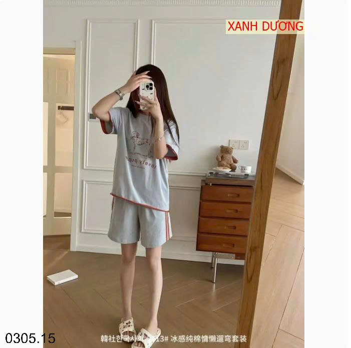 26HA0305.15 - BỘ MẶC NHÀ COTTON HÀN QUỐC CHO NỮ