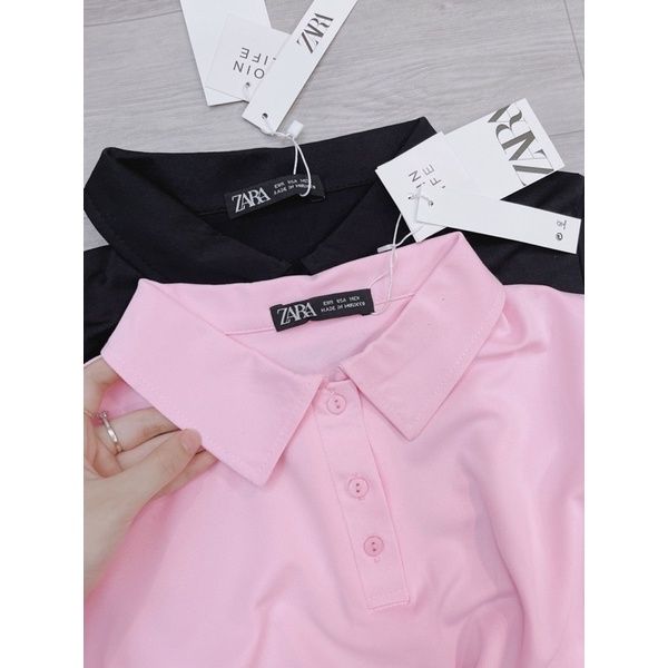 VÁY POLO SUÔNG TRƠN CÁ SẤU 2 TÚI - YVPS1107