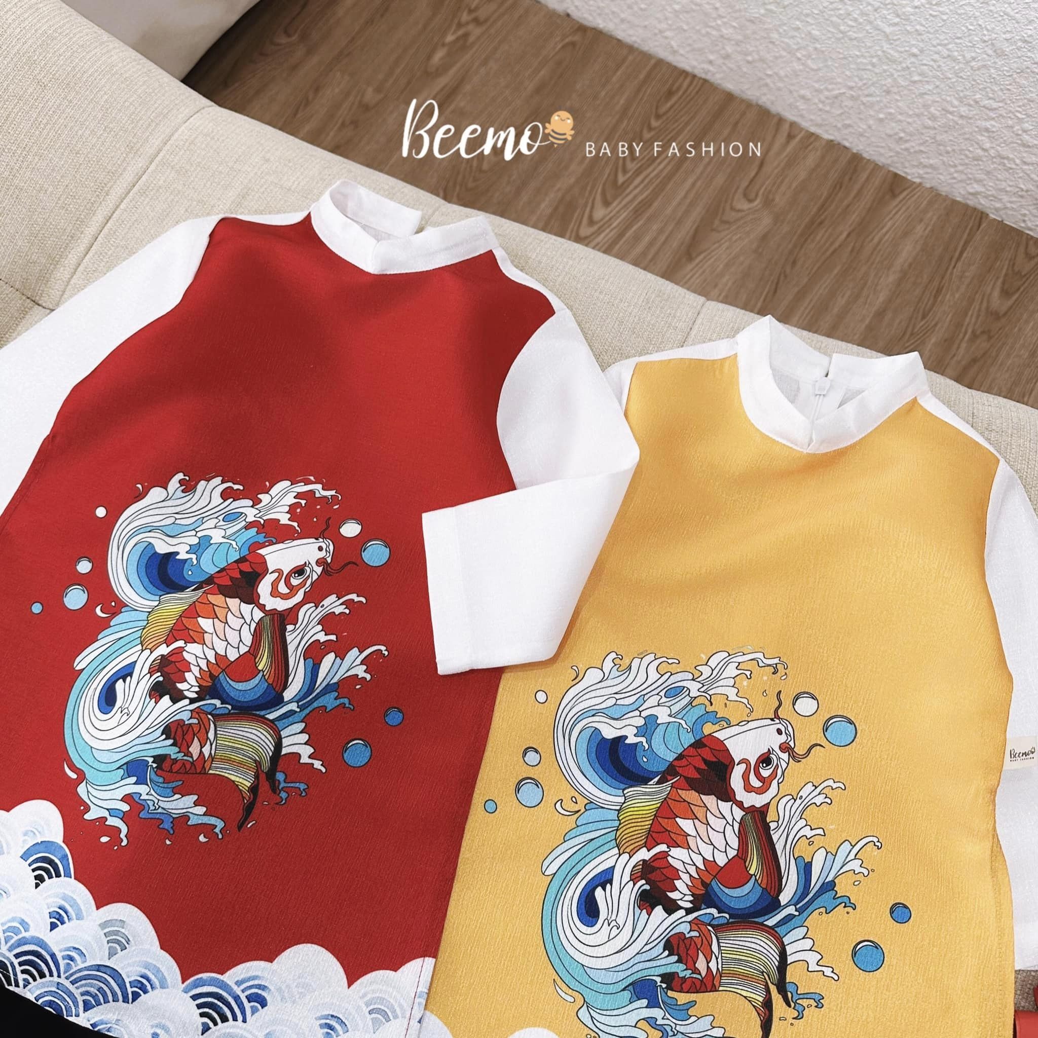 S130 - ÁO DÀI CÁ CHÉP HÓA RỒNG