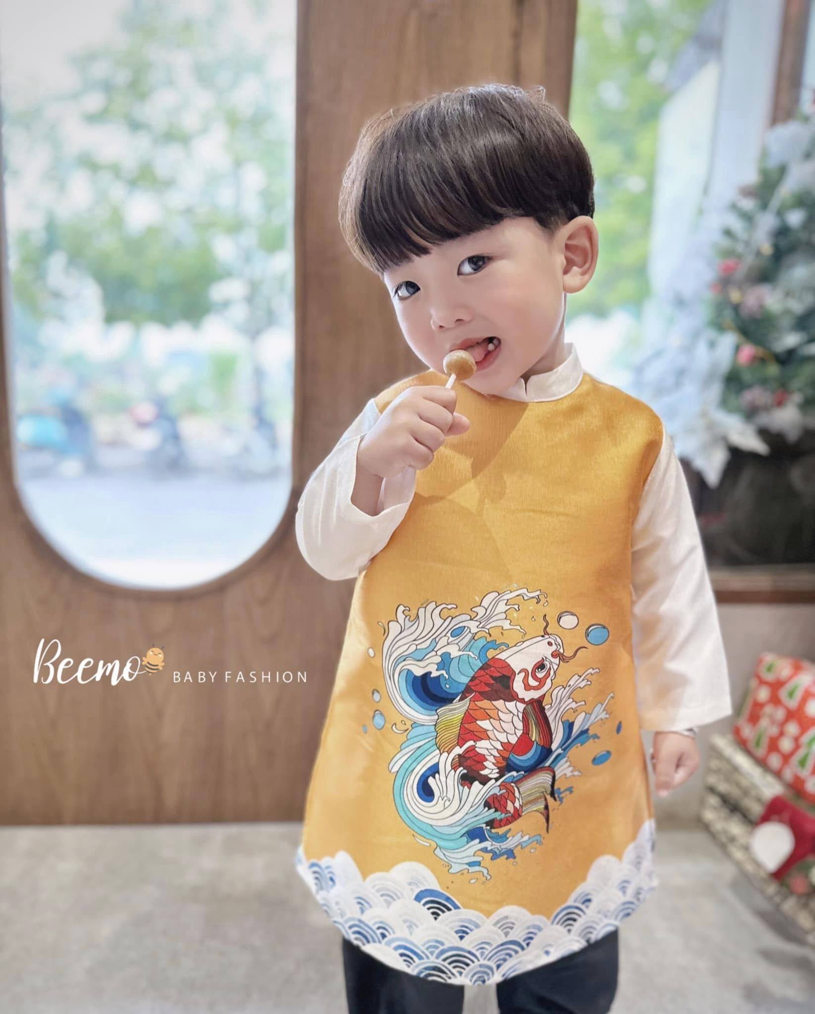 S130 - ÁO DÀI CÁ CHÉP HÓA RỒNG