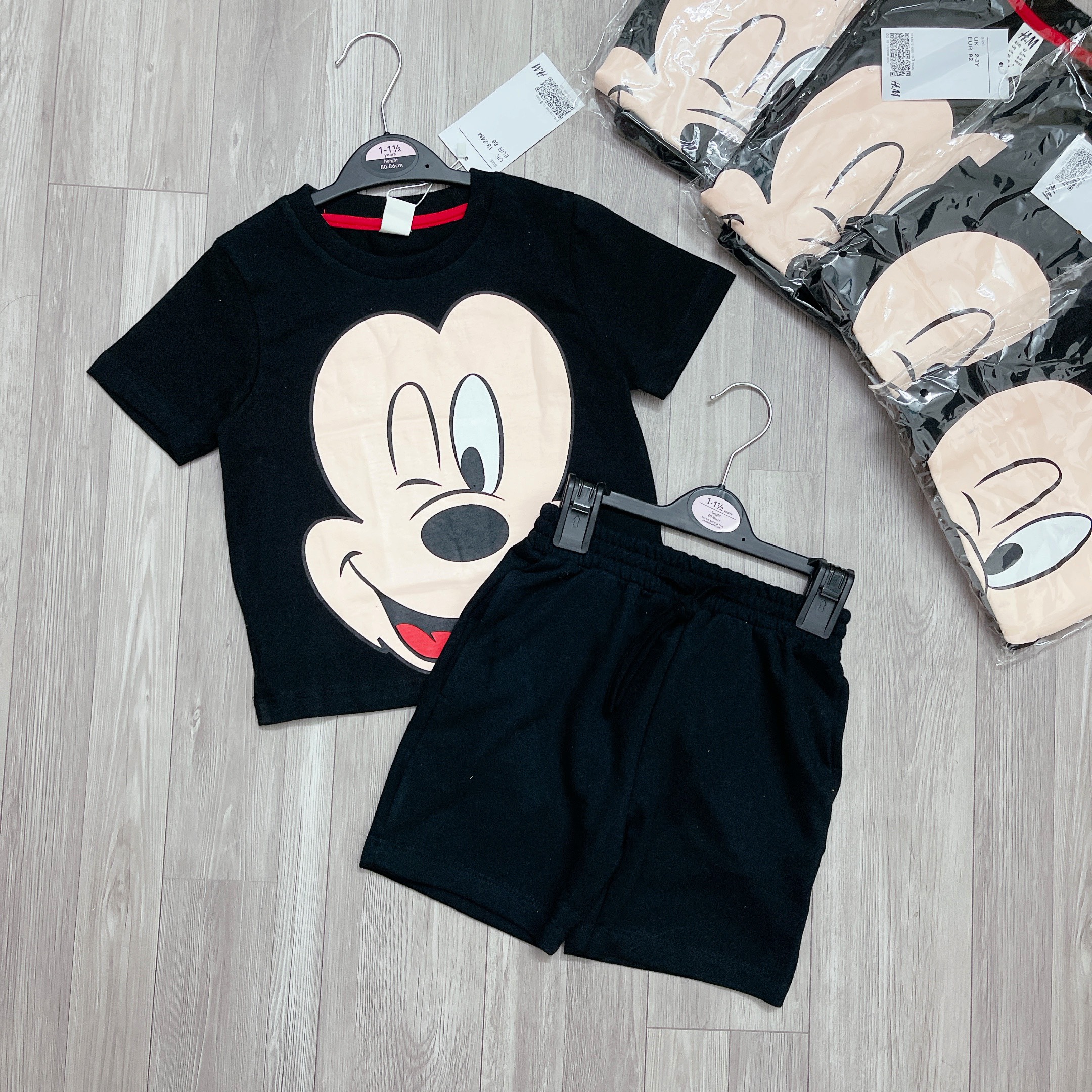 OD78- SÉT BỘ MICKEY ĐEN CHO BÉ