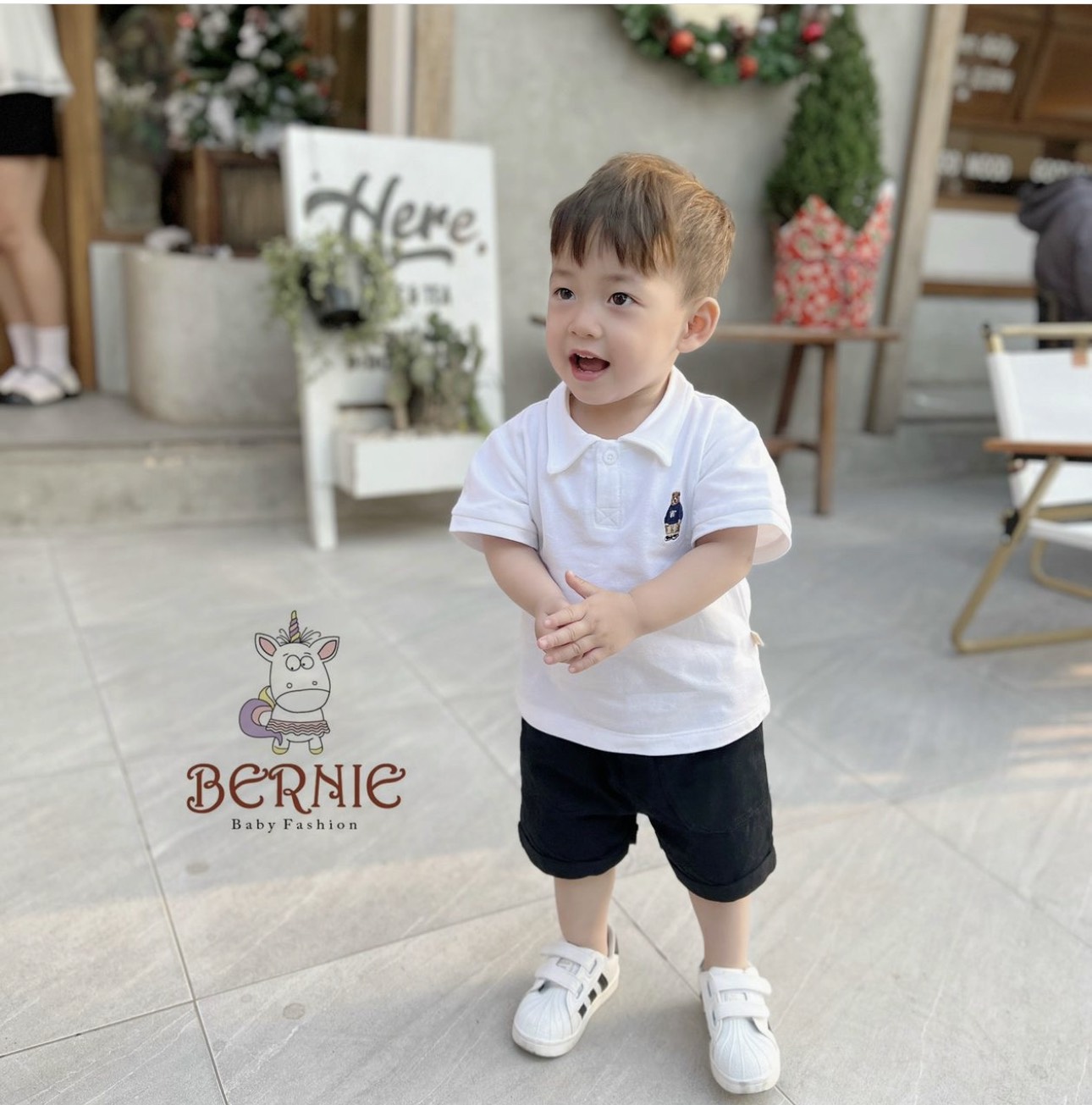 S98 - SET 2 ÁO POLO THÊU GẤU BÉ TRAI