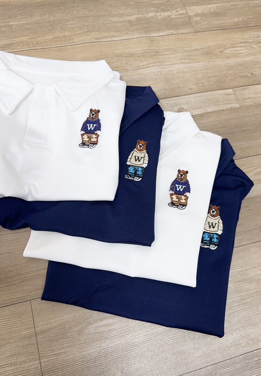 S98 - SET 2 ÁO POLO THÊU GẤU BÉ TRAI