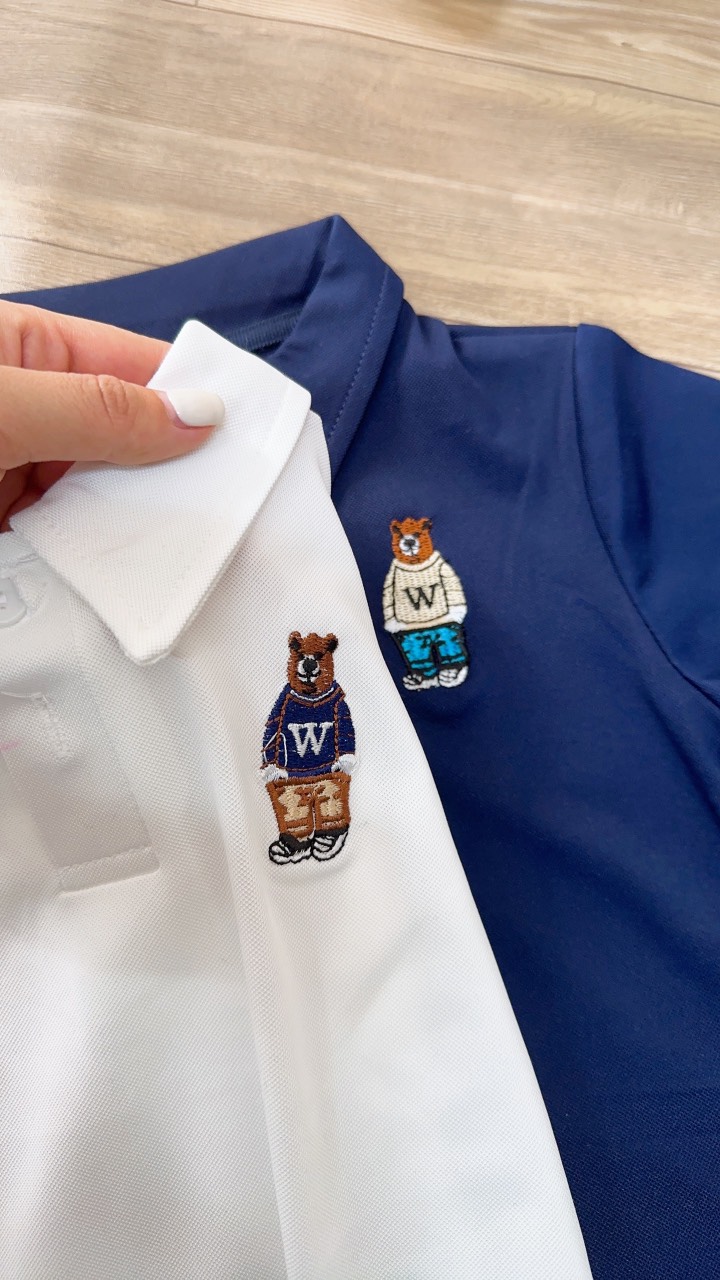S98 - SET 2 ÁO POLO THÊU GẤU BÉ TRAI