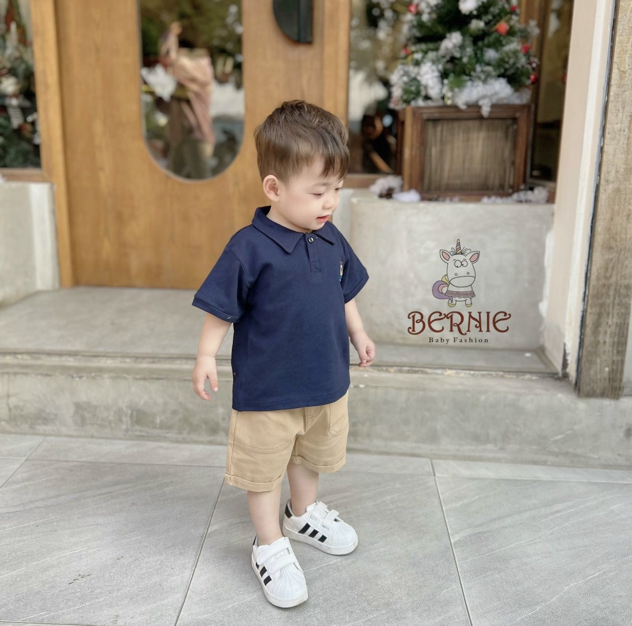 S98 - SET 2 ÁO POLO THÊU GẤU BÉ TRAI