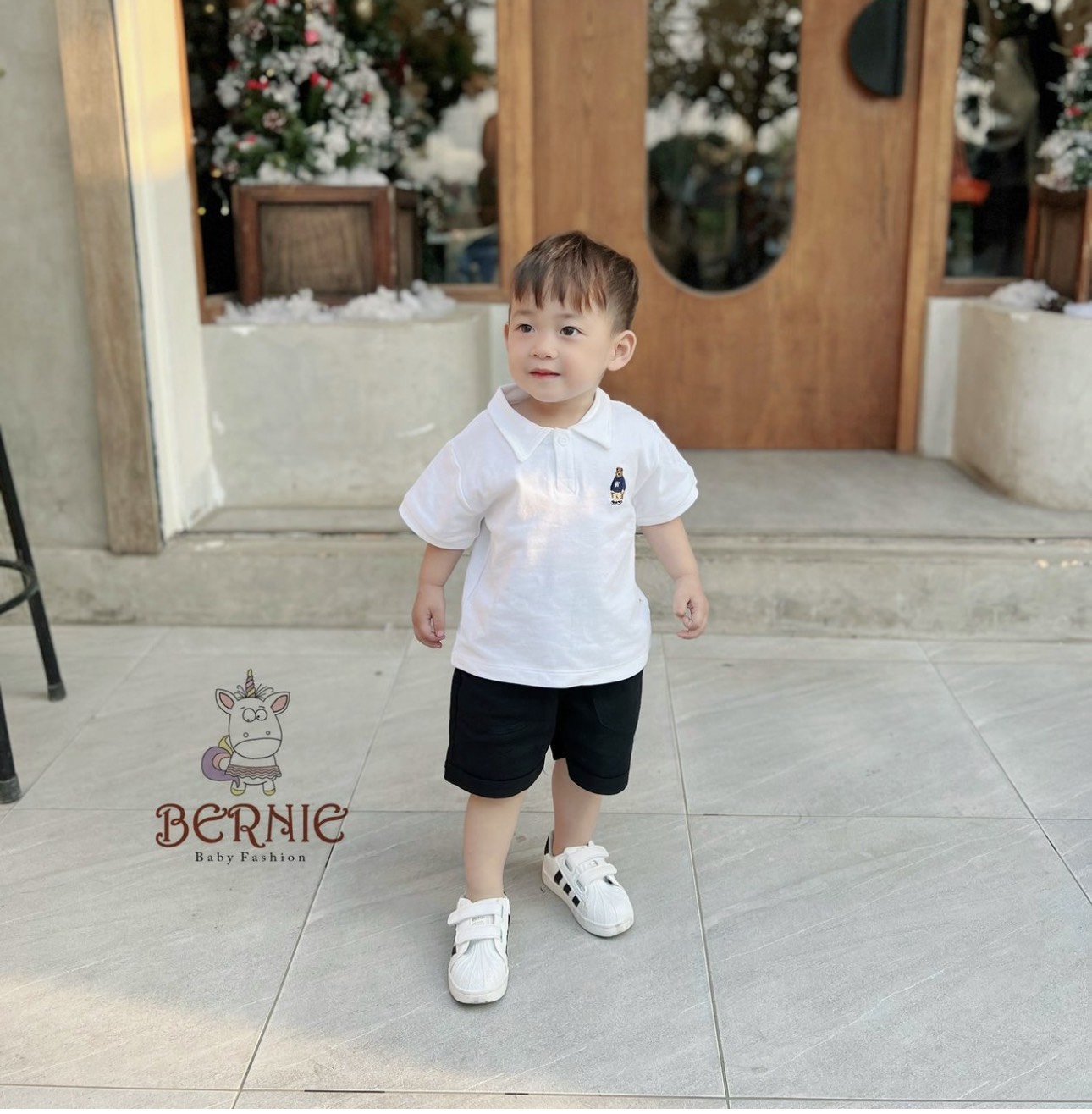 S98 - SET 2 ÁO POLO THÊU GẤU BÉ TRAI