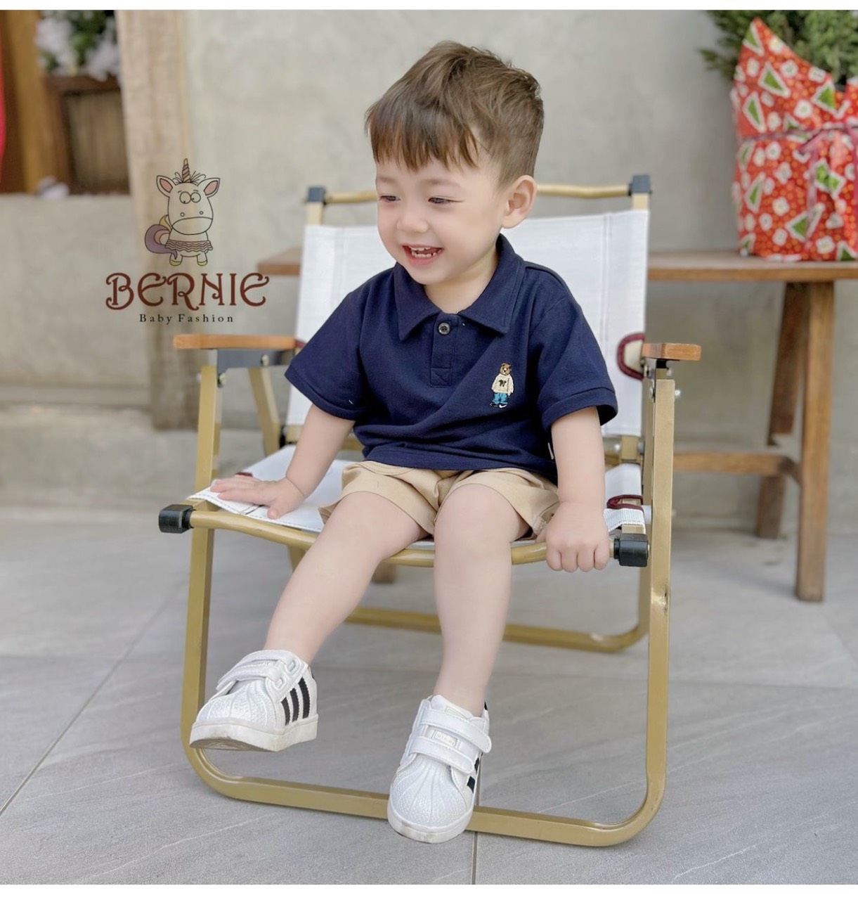S98 - SET 2 ÁO POLO THÊU GẤU BÉ TRAI