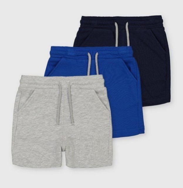 HAX231 - SÉT 3 QUẦN SHORT DA CÁ ĐEN THAN GHI