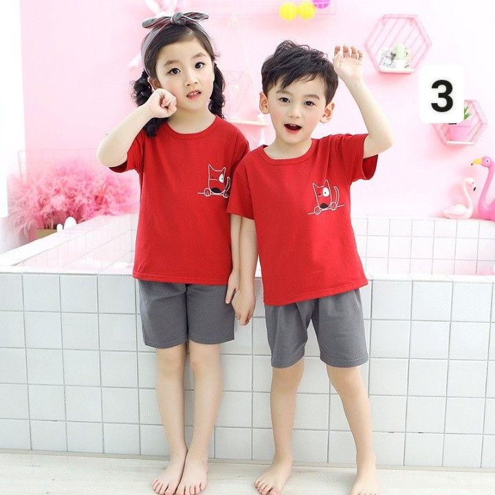 HA2622 - BỘ COTTON BÉ TRAI BÉ GÁI QC
