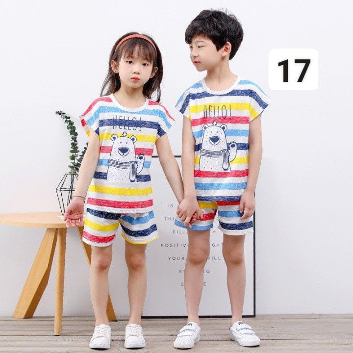 HA2624 - ĐỒ BỘ NGẮN TAY BÉ TRAI BÉ GÁI