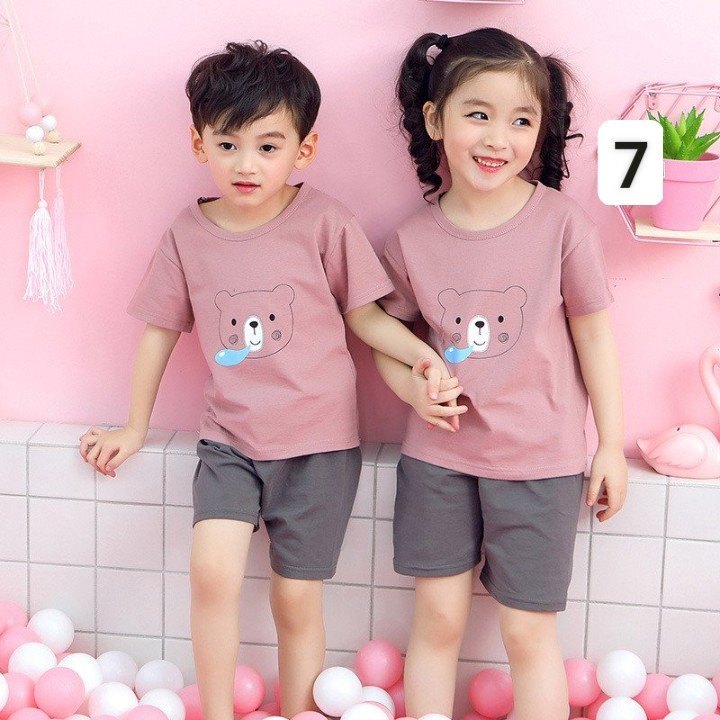 HA2622 - BỘ COTTON BÉ TRAI BÉ GÁI QC