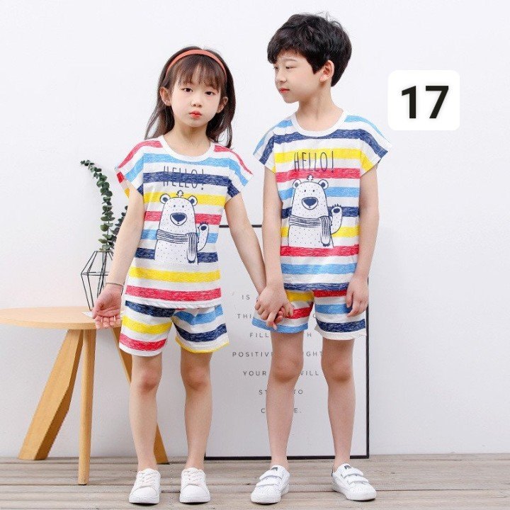 HA2624 - ĐỒ BỘ NGẮN TAY BÉ TRAI BÉ GÁI
