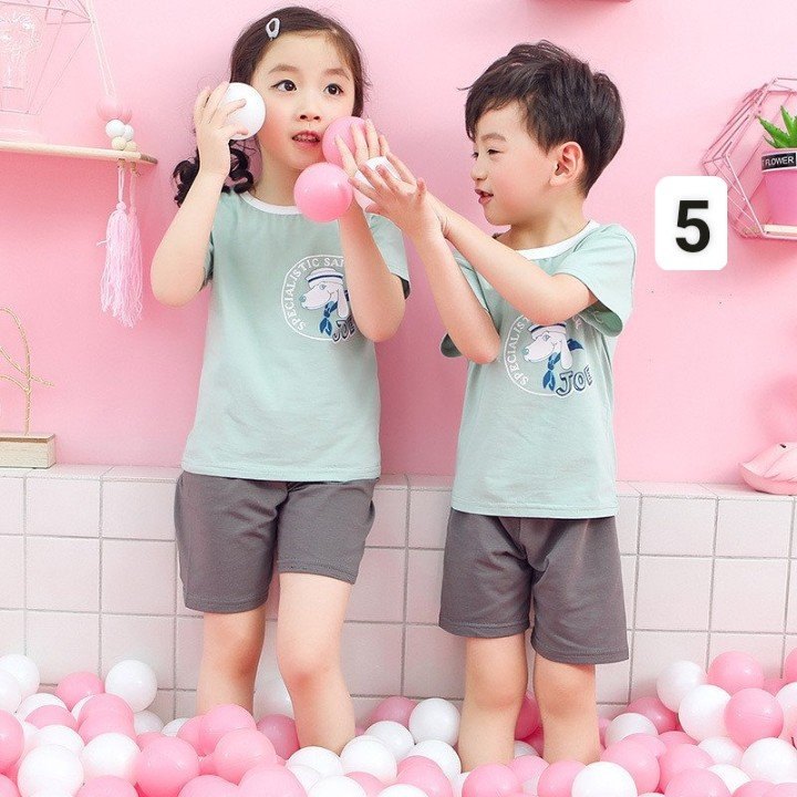 HA2622 - BỘ COTTON BÉ TRAI BÉ GÁI QC