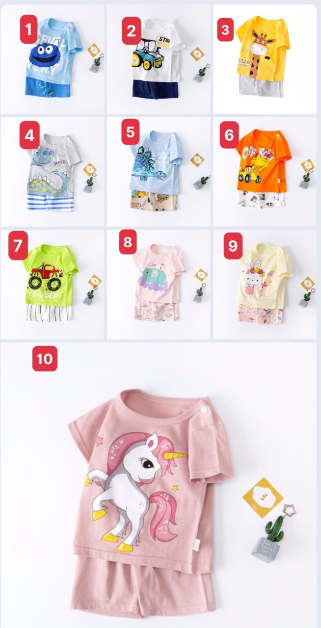 HA1032 - BỘ COTTON QUẢNG CHÂU BÉ TRAI, BÉ GÁI
