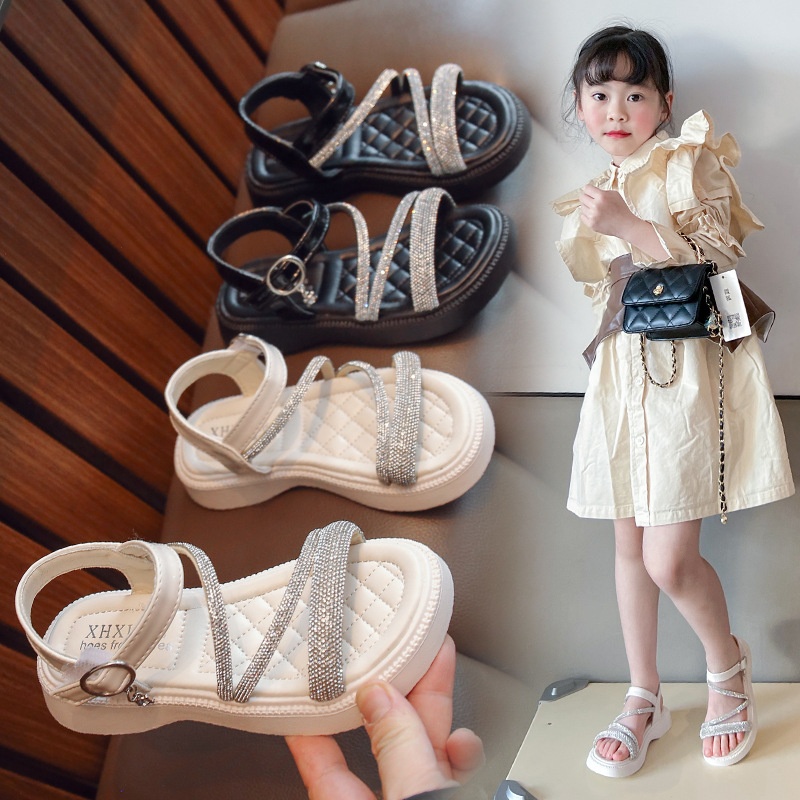 24HA234.27 - SANDAL 2 MÀU BÉ GÁI