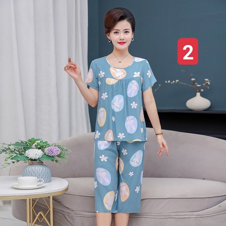 HA856 - BỘ COTTON LANH LỤA TRUNG NIÊN