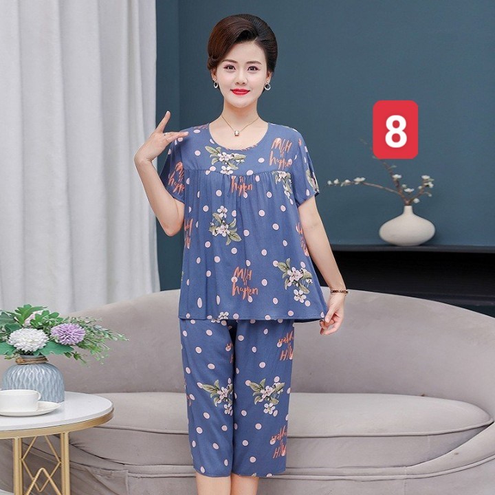 HA856 - BỘ COTTON LANH LỤA TRUNG NIÊN