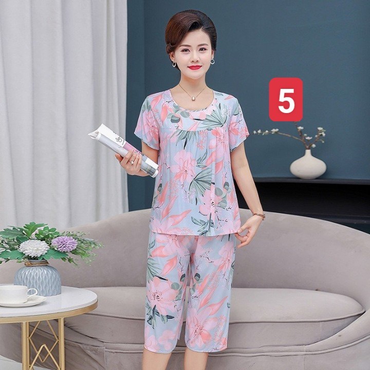 HA856 - BỘ COTTON LANH LỤA TRUNG NIÊN