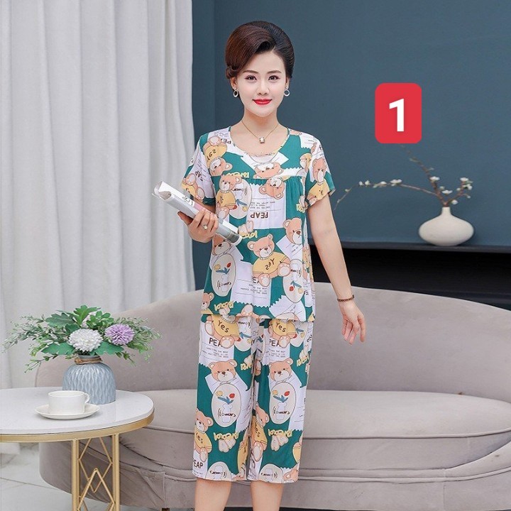 HA856 - BỘ COTTON LANH LỤA TRUNG NIÊN