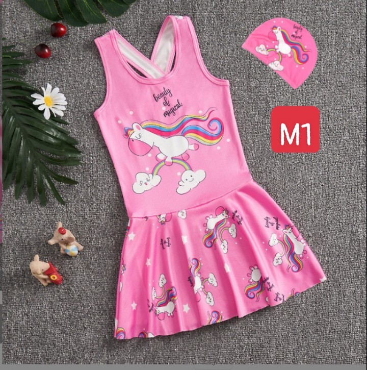 HA2051 -  SET BƠI KÈM MŨ BÉ GÁI