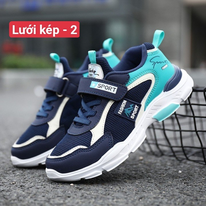 HA2756 - GIÀY THỂ THAO LƯỚI THOÁNG KHÍ BÉ TRAI SIZE ĐẠI