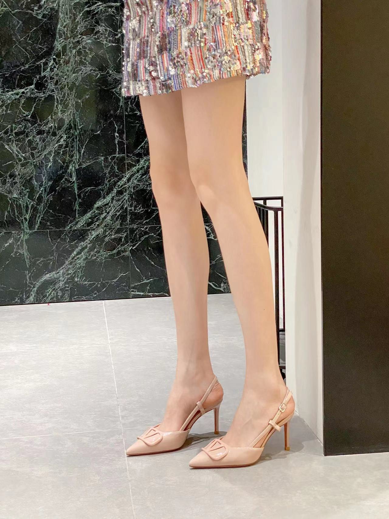 HA876 - GIÀY CAO GÓT MŨI NHỌN CHỮ V