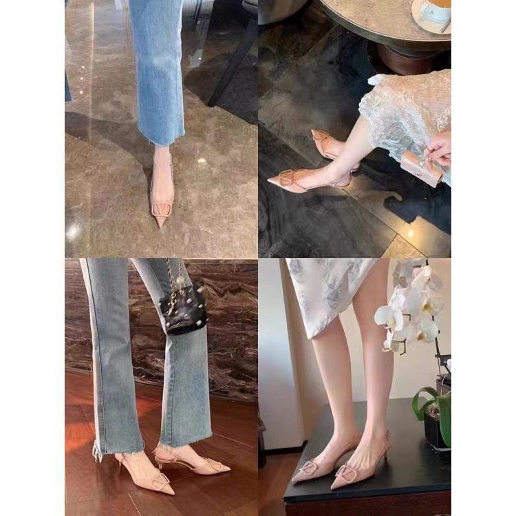 HA876 - GIÀY CAO GÓT MŨI NHỌN CHỮ V