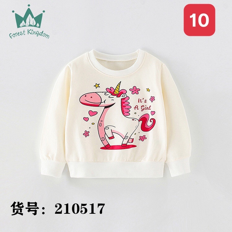 HA1172 - ÁO NỈ DA CÁ BÉ GÁI FOREST KINGDOM