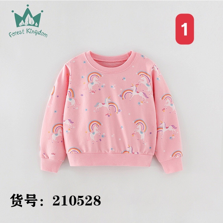 HA1172 - ÁO NỈ DA CÁ BÉ GÁI FOREST KINGDOM