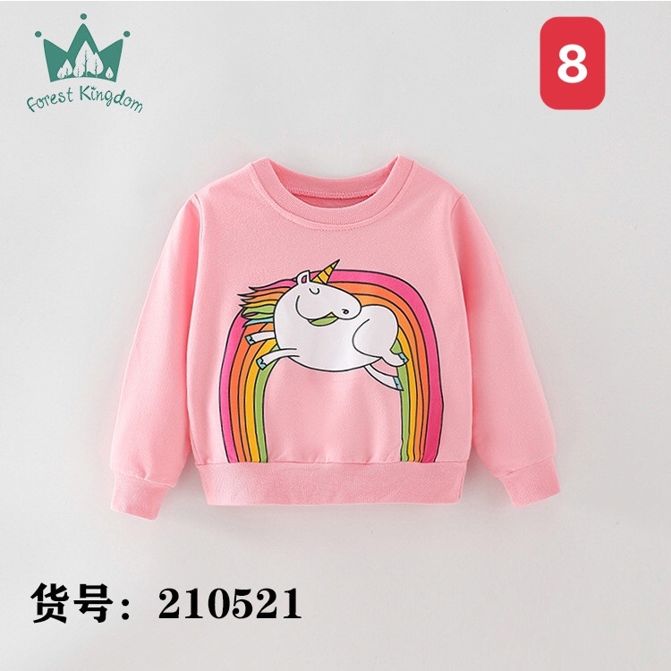 HA1172 - ÁO NỈ DA CÁ BÉ GÁI FOREST KINGDOM
