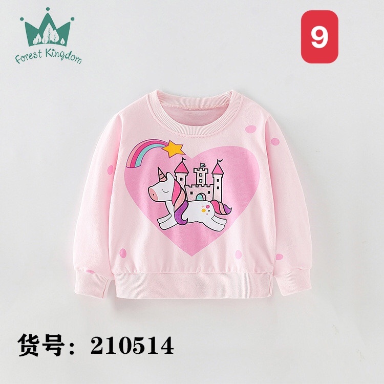 HA1172 - ÁO NỈ DA CÁ BÉ GÁI FOREST KINGDOM