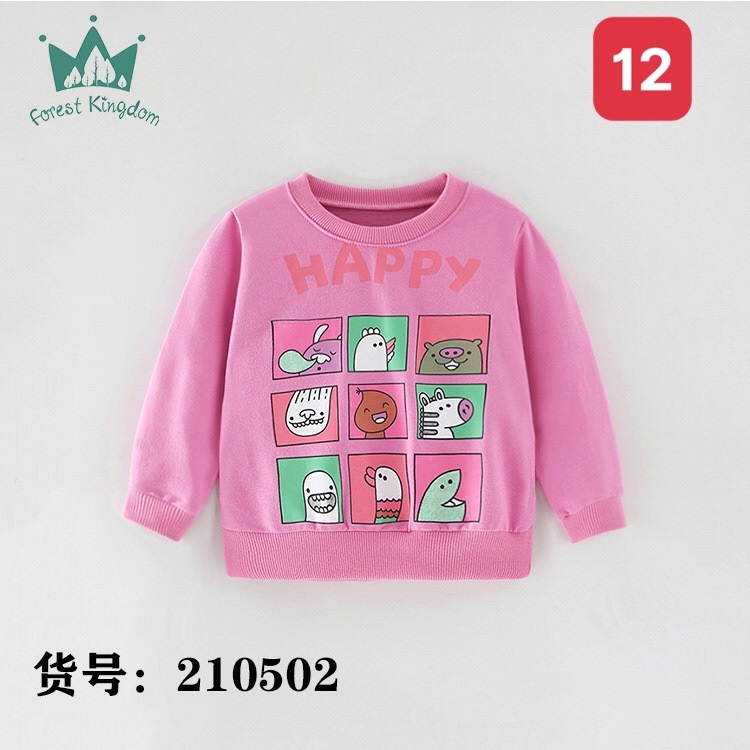 HA1172 - ÁO NỈ DA CÁ BÉ GÁI FOREST KINGDOM