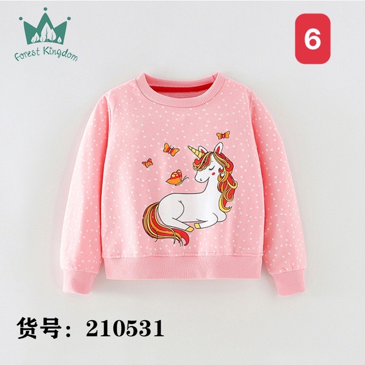 HA1172 - ÁO NỈ DA CÁ BÉ GÁI FOREST KINGDOM