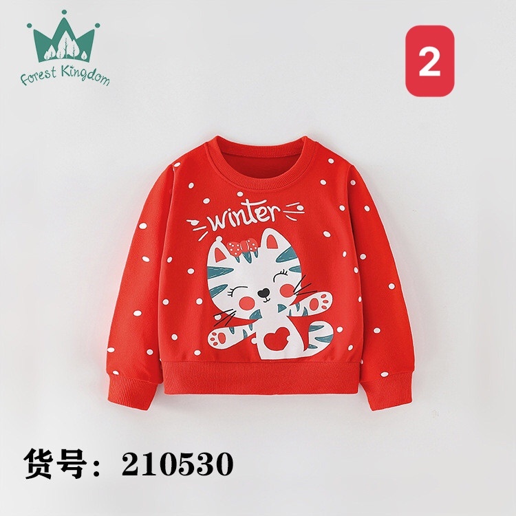 HA1172 - ÁO NỈ DA CÁ BÉ GÁI FOREST KINGDOM