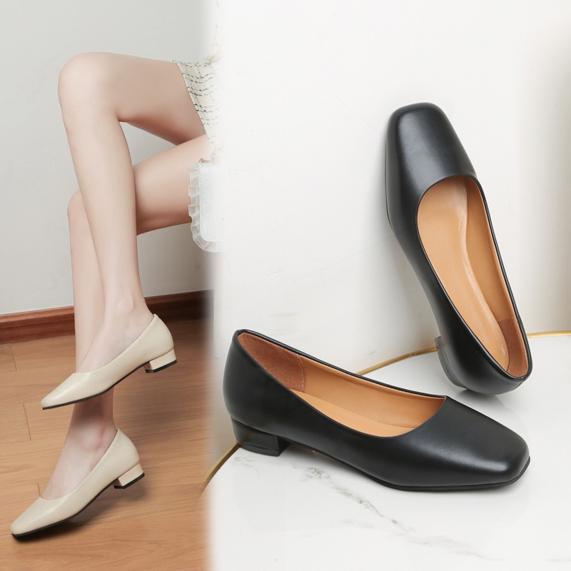 HA1378 - GIÀY CAO GÓT ĐẾ VUÔNG 2CM