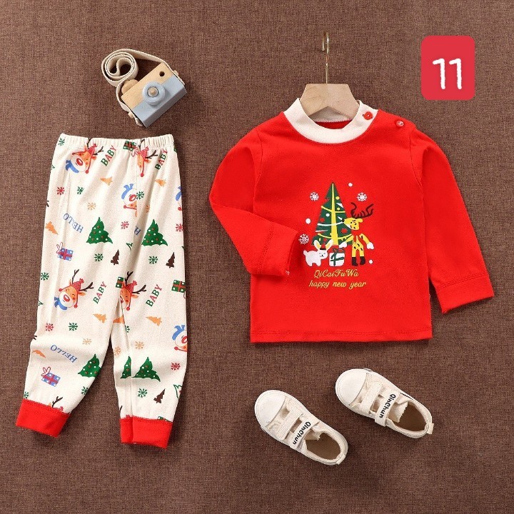 HA2274 - BỘ COTTON DÀI TAY MẶC NHÀ CHO BÉ