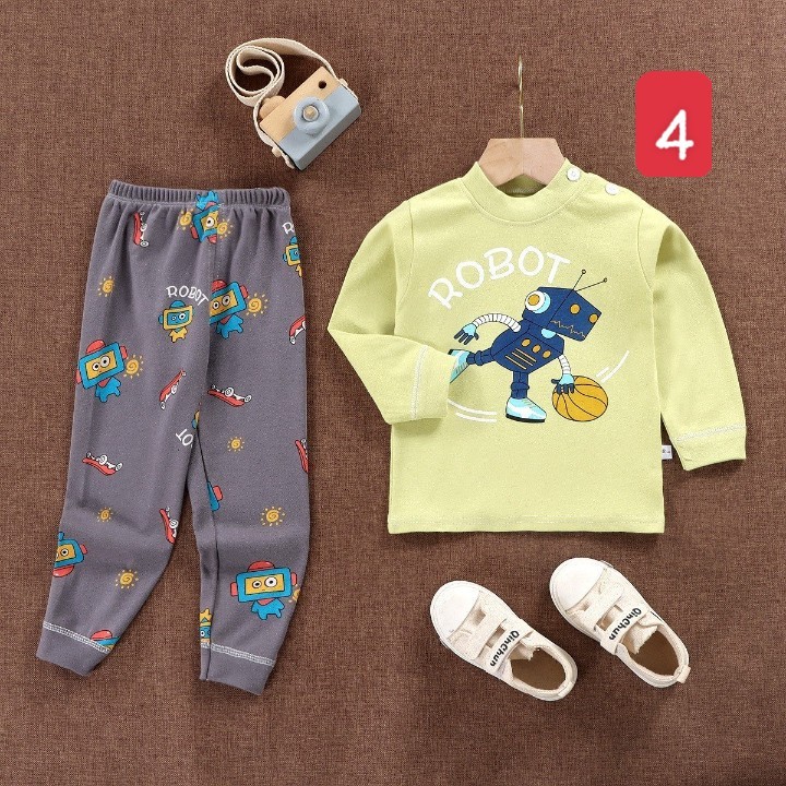 HA2274 - BỘ COTTON DÀI TAY MẶC NHÀ CHO BÉ