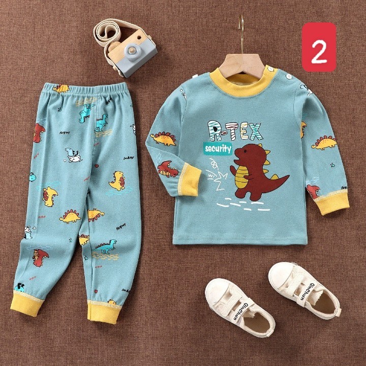 HA2274 - BỘ COTTON DÀI TAY MẶC NHÀ CHO BÉ