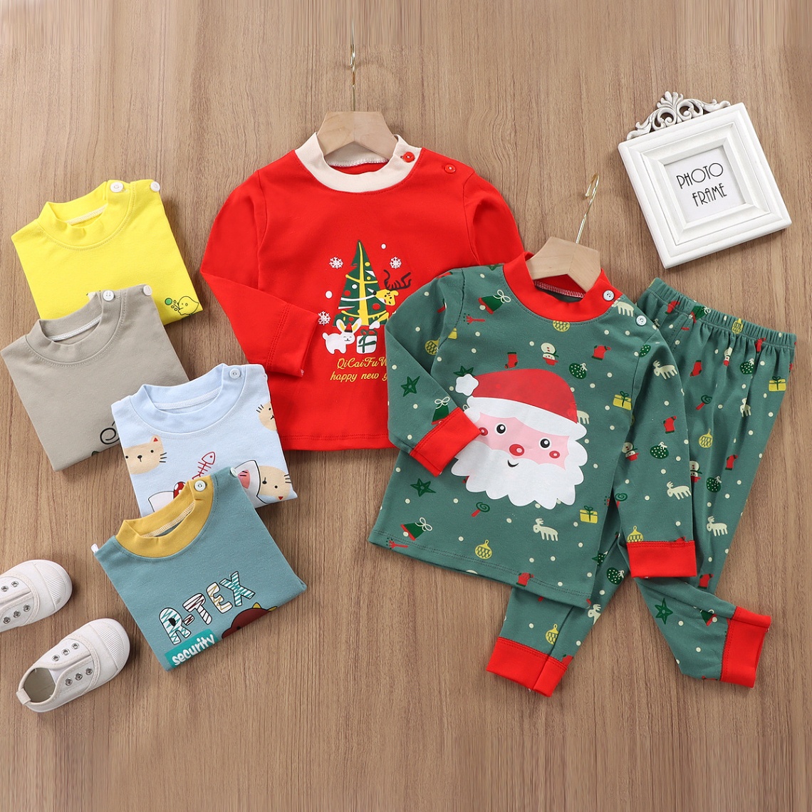 HA2274 - BỘ COTTON DÀI TAY MẶC NHÀ CHO BÉ