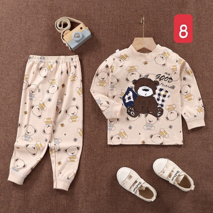 HA2274 - BỘ COTTON DÀI TAY MẶC NHÀ CHO BÉ