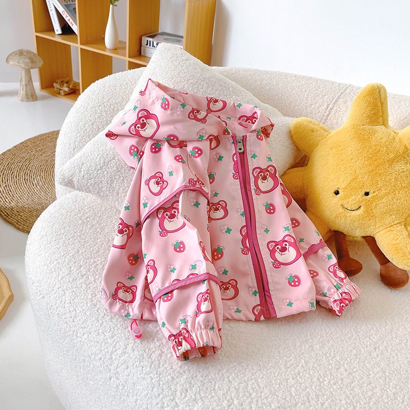 HH2773- ÁO GIÓ HOẠ TIẾT GẤU
