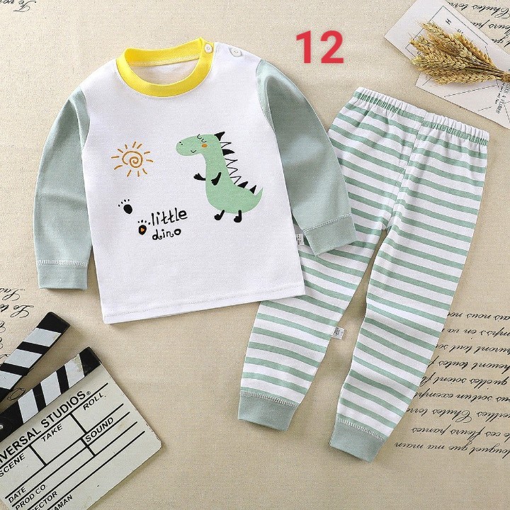 HA1383 - BỘ COTTON DÀI TAY CHO BÉ MẶC NHÀ