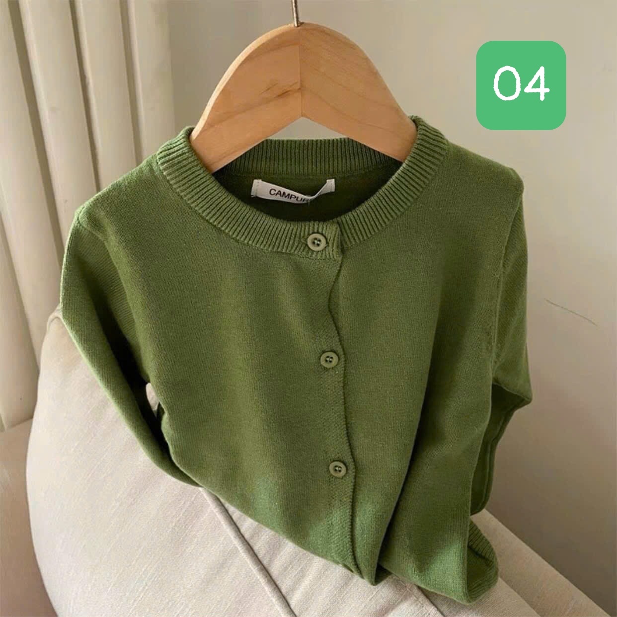 HA11111 - ÁO LEN CARDIGAN CAMPURE