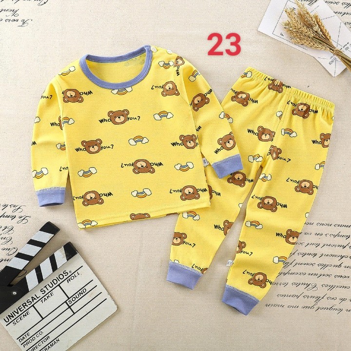 HA1383 - BỘ COTTON DÀI TAY CHO BÉ MẶC NHÀ