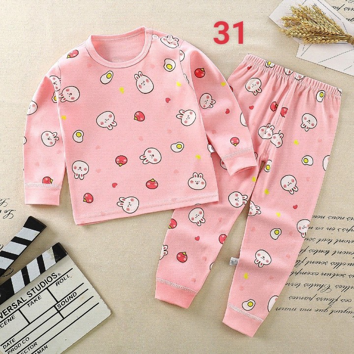 HA1383 - BỘ COTTON DÀI TAY CHO BÉ MẶC NHÀ