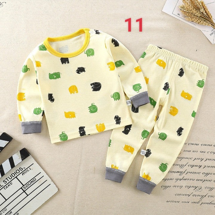 HA1383 - BỘ COTTON DÀI TAY CHO BÉ MẶC NHÀ