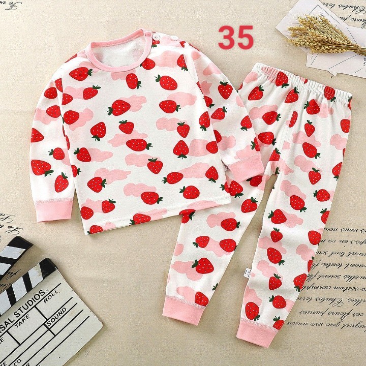 HA1383 - BỘ COTTON DÀI TAY CHO BÉ MẶC NHÀ