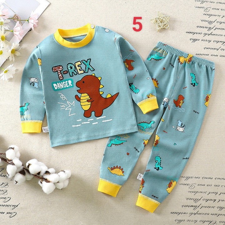 HA1383 - BỘ COTTON DÀI TAY CHO BÉ MẶC NHÀ