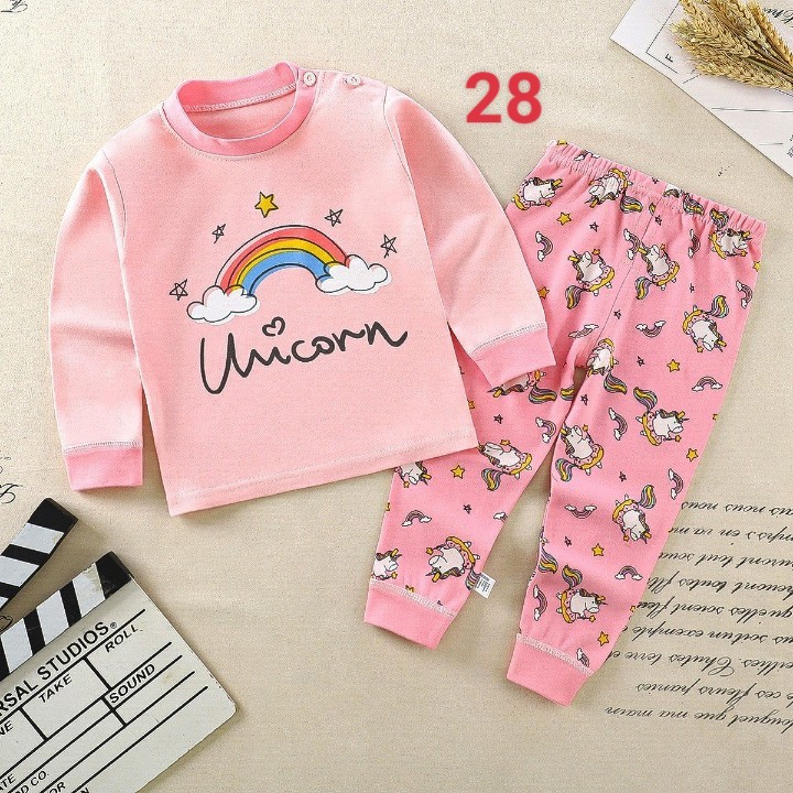 HA1383 - BỘ COTTON DÀI TAY CHO BÉ MẶC NHÀ